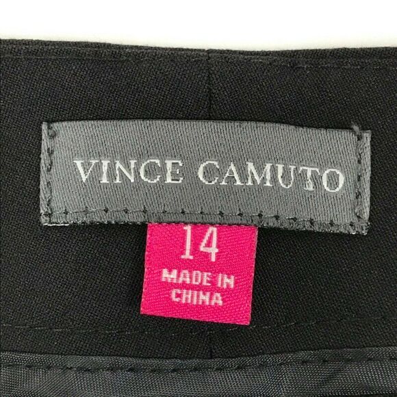 Vince Camuto Straight Leg Trousers Women's Plus Size 14 Black Stretch Pockets - Picture 9 of 10